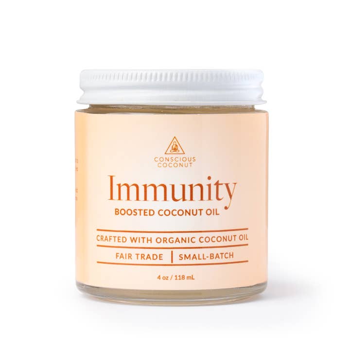 Conscious Coconut - Wholesale Bath/Body Oil - IMMUNITY Boosted Coconut Oil - Body Oil - 4oz1
