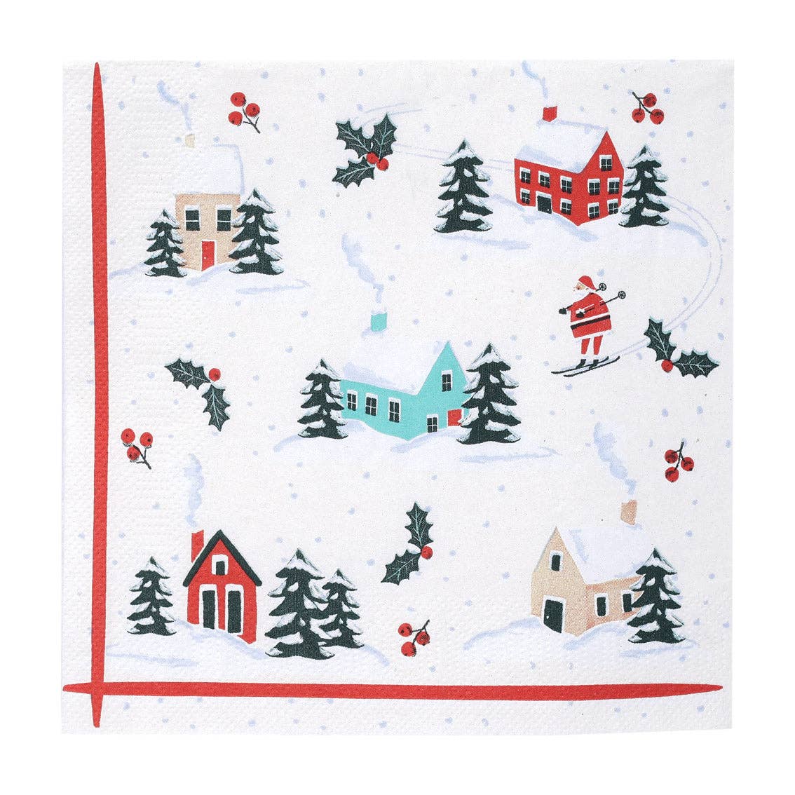 Talking Tables EU - Wholesale Disposable Napkin - Santa Christmas Paper Napkins | 20 Pack | Holiday Napkins |2