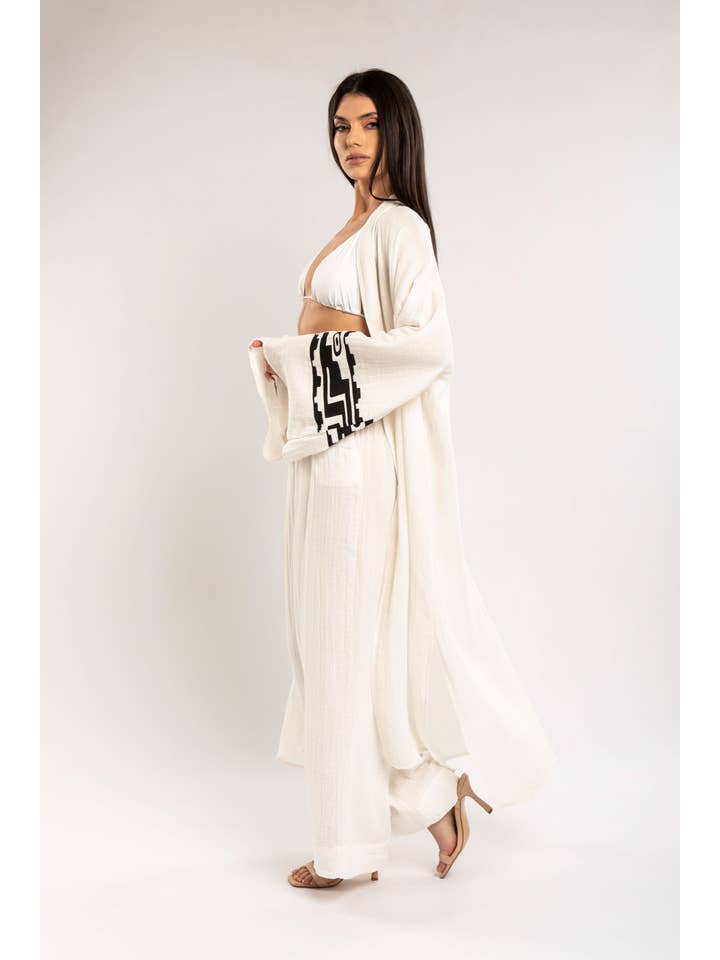 FAME GREECE - Wholesale Kimono - Women's - F-0140 COTTON KIMONO