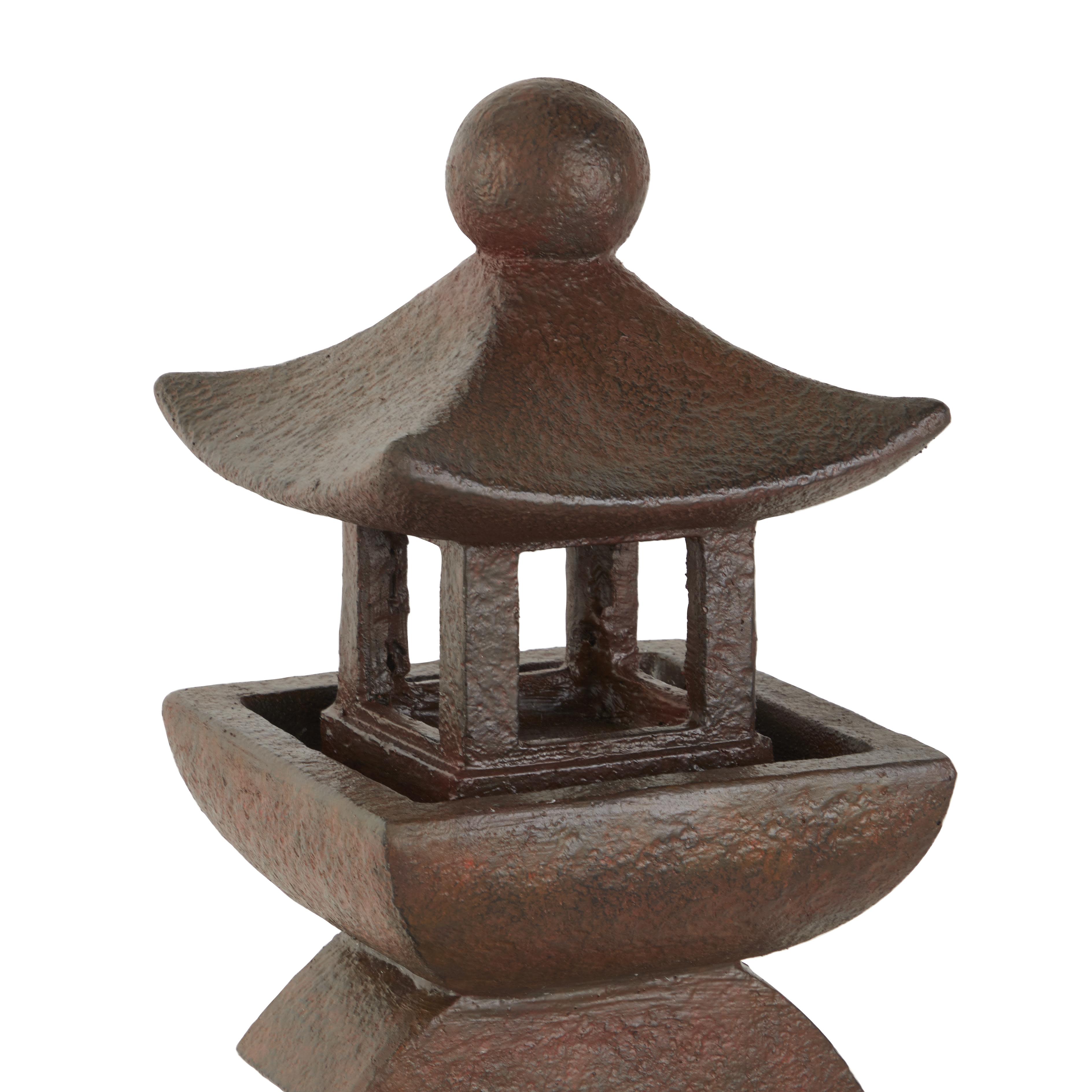 Import Corner - Wholesale Outdoor Ornament/Decor - A-40494: POLYSTONE TOWER FOUNTAIN 10"W,16"H5