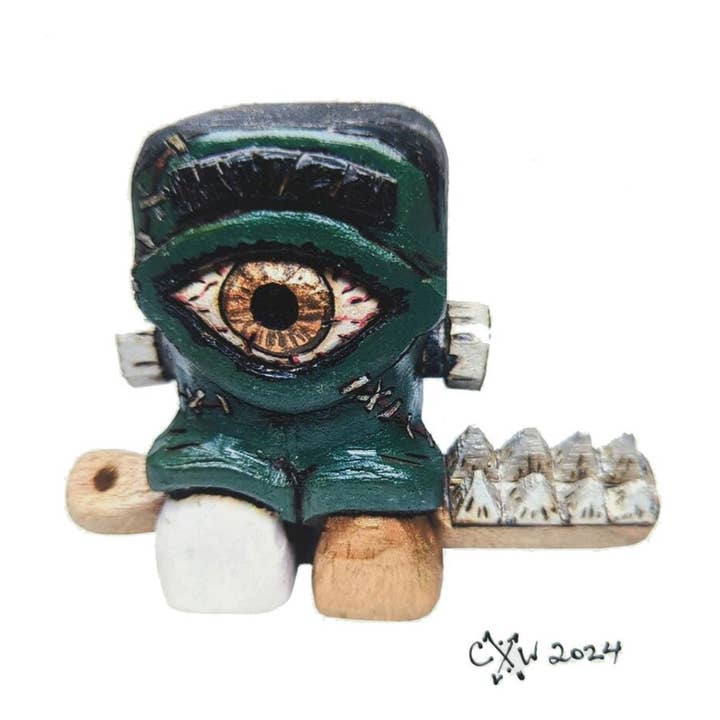 Chaos Woods - Wholesale Art Print - Frankenstein's Monster print - Cyclops with a toothbrush