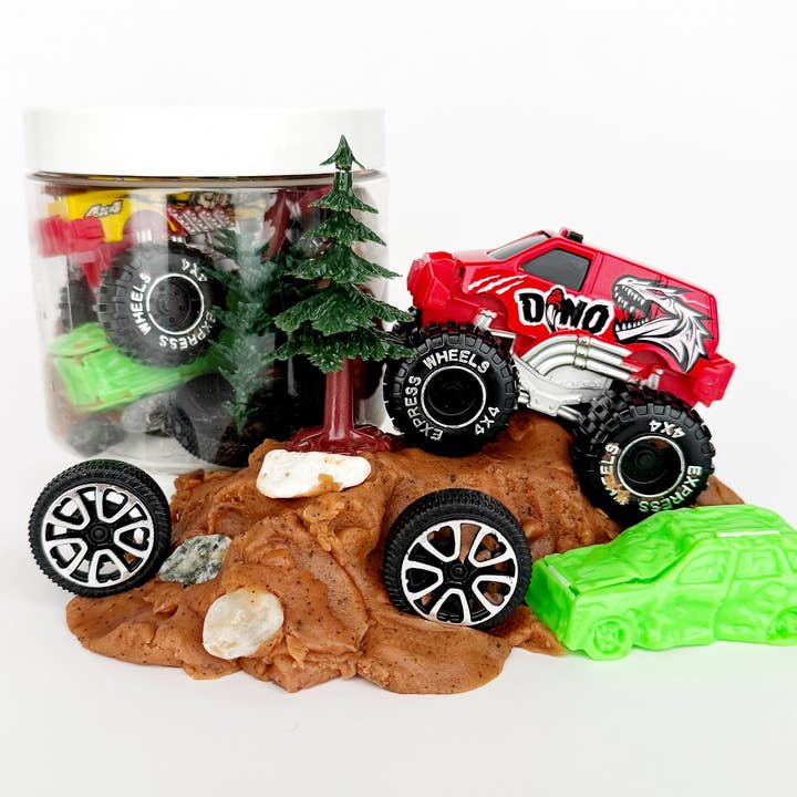 Earth Grown KidDoughs (KidDoughs by EGKD) - Wholesale Putty/Slime - Kids - Monster Truck (Root Beer) Dough-To-Go