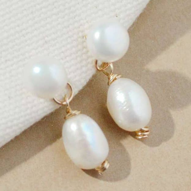 14kt gold filled Pearl Earrings - Bridal Jewelry - Artemisa for wholesale by Alma Libre Jewelry