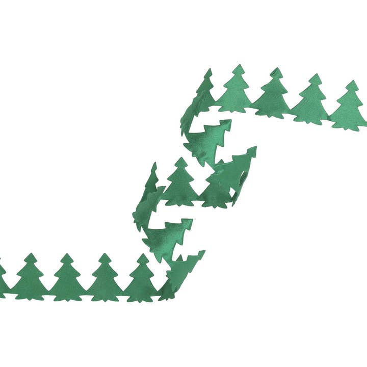 LA Ribbons Wholesale - Wholesale Craft Supplies - 7/8" Ultrasonic Trim | Green Christmas Tree | 10 Yard Roll4