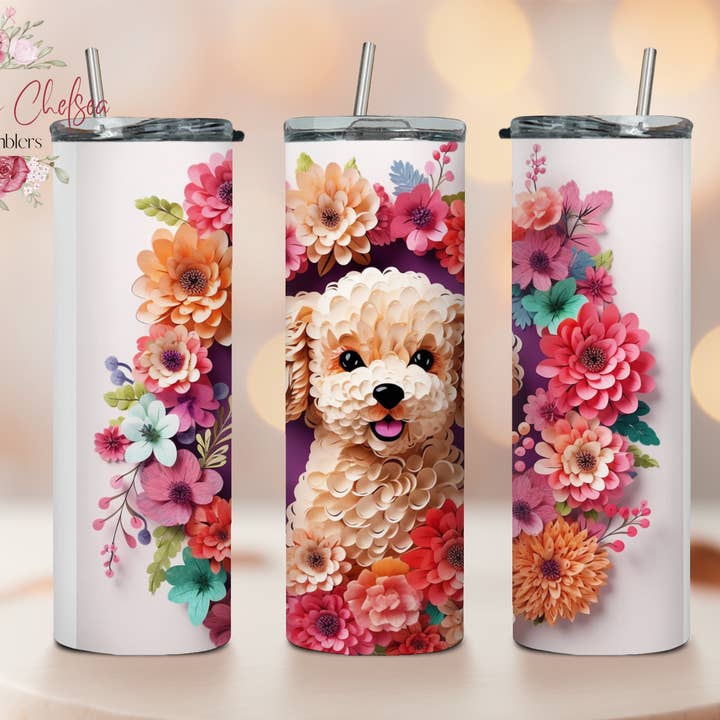 Gobelet caniche pour la vente par Creations by Chelsea