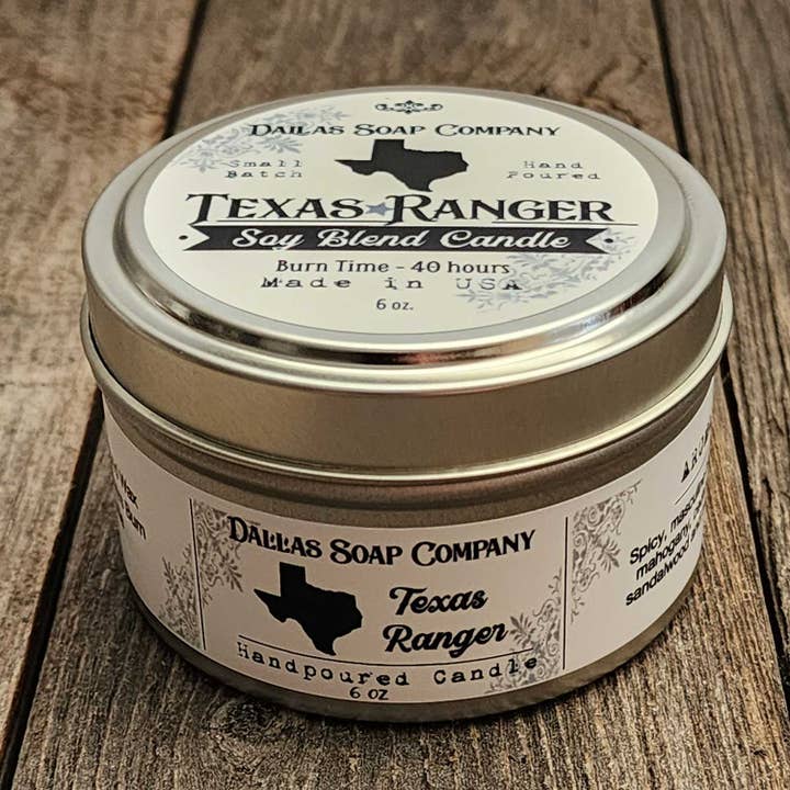Dallas Soap Company - Wholesale Travel Candles - Texas Ranger Candle
