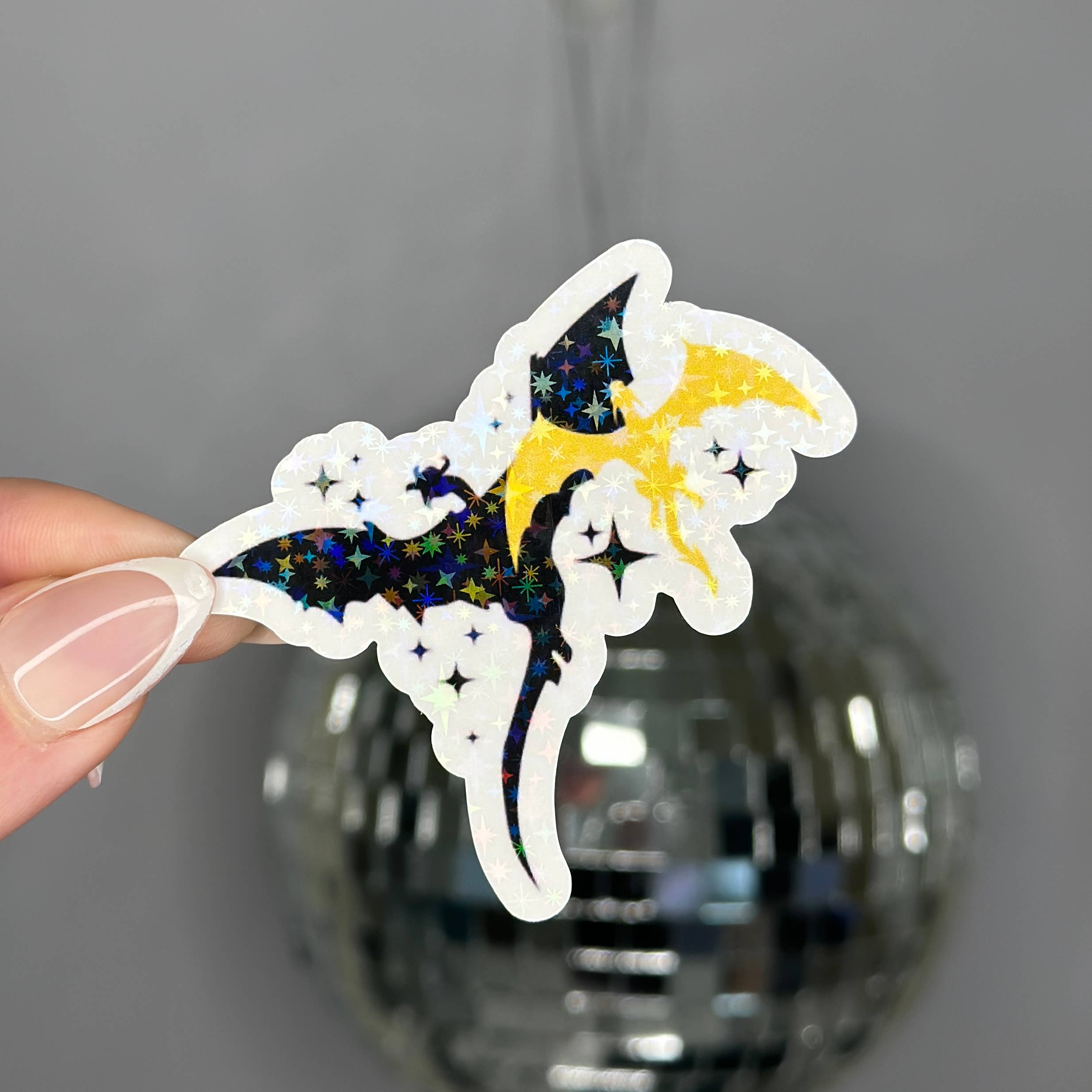 Hailey Liz Designs - Vente Autocollant - Autocollant holographique Fourth Wing Dragons3