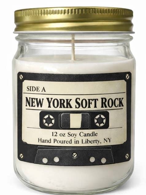 New York Soft Rock Garden 12 Oz Mason Jar Vintage Vibes Lilac for wholesale by Flame Craft Candles