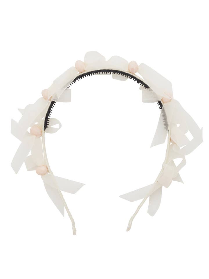 Cerchietto da ballerina in vetro - Avorio per la vendita all'ingrosso da parte di Project 6 NY Kids