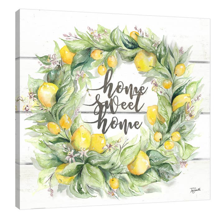Akvarell citron hem söta hem galleri insvept duk för wholesale av Jaxson Rea