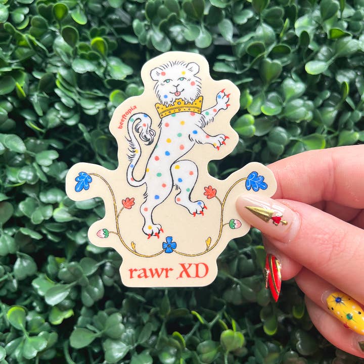 Beeftopia - Wholesale Sticker - Rawr XD Medieval Lion Waterproof Vinyl Sticker2