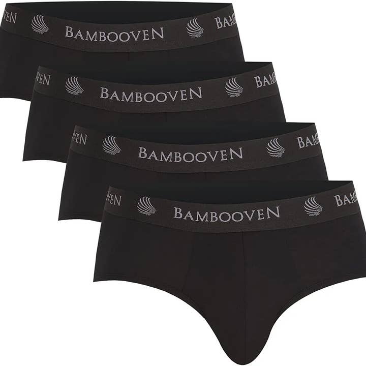 Bambooven - Wholesale Underwear - Men's - Bambooven Breathable Briefs with Pouch – Sweat-Wicking Underwear, Men’s Underwear, Anti-Chafing, Built-in Pouch Support (4 Pack)