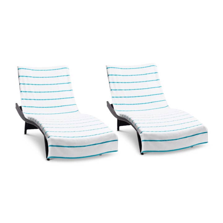Arkwright Home - Wholesale Beach Towel - 2 Pack of Chaise Lounge Chair Towels, Fitted Pocket29