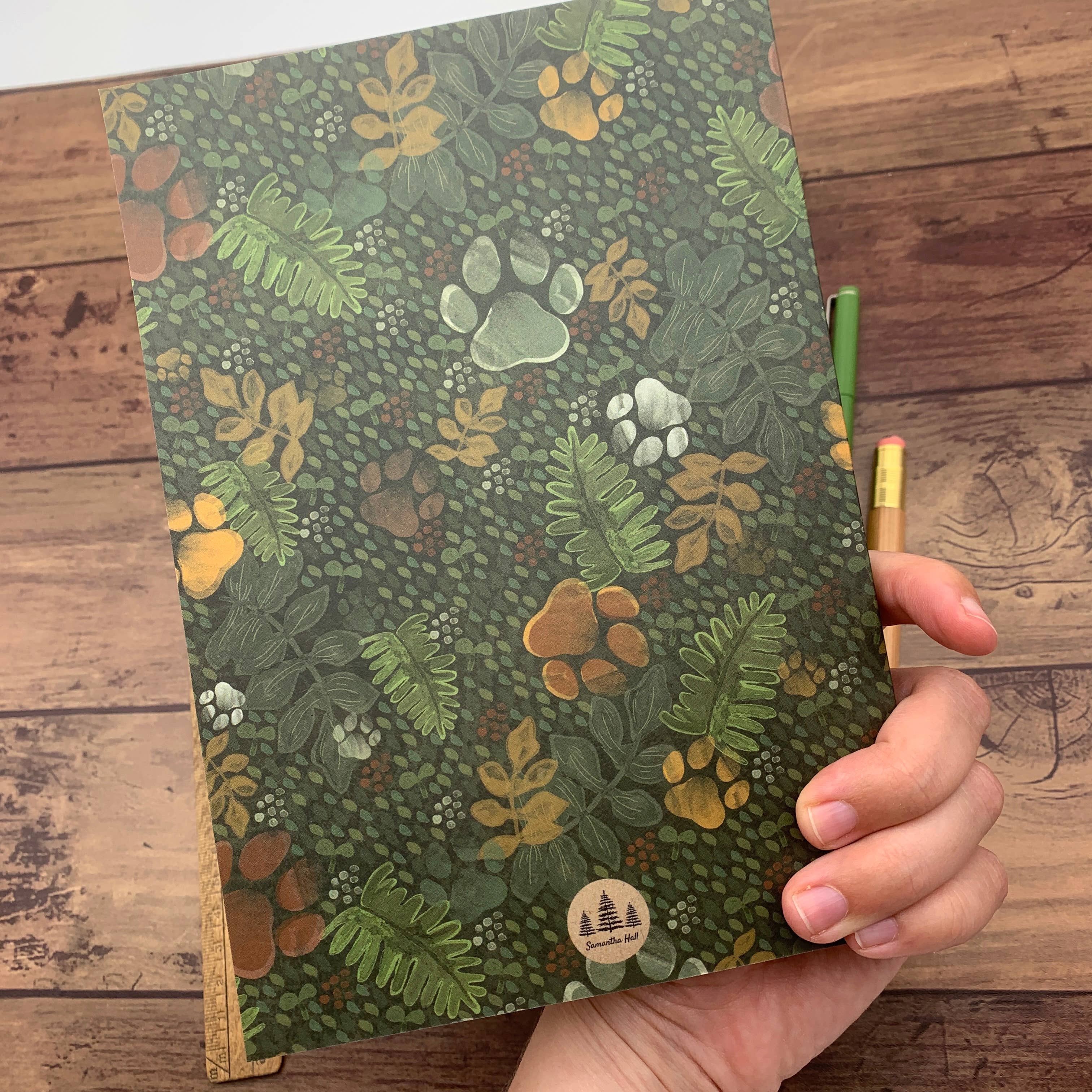 Samantha Hall Designs – wholesale Notebook – Paw Prints Notebook4