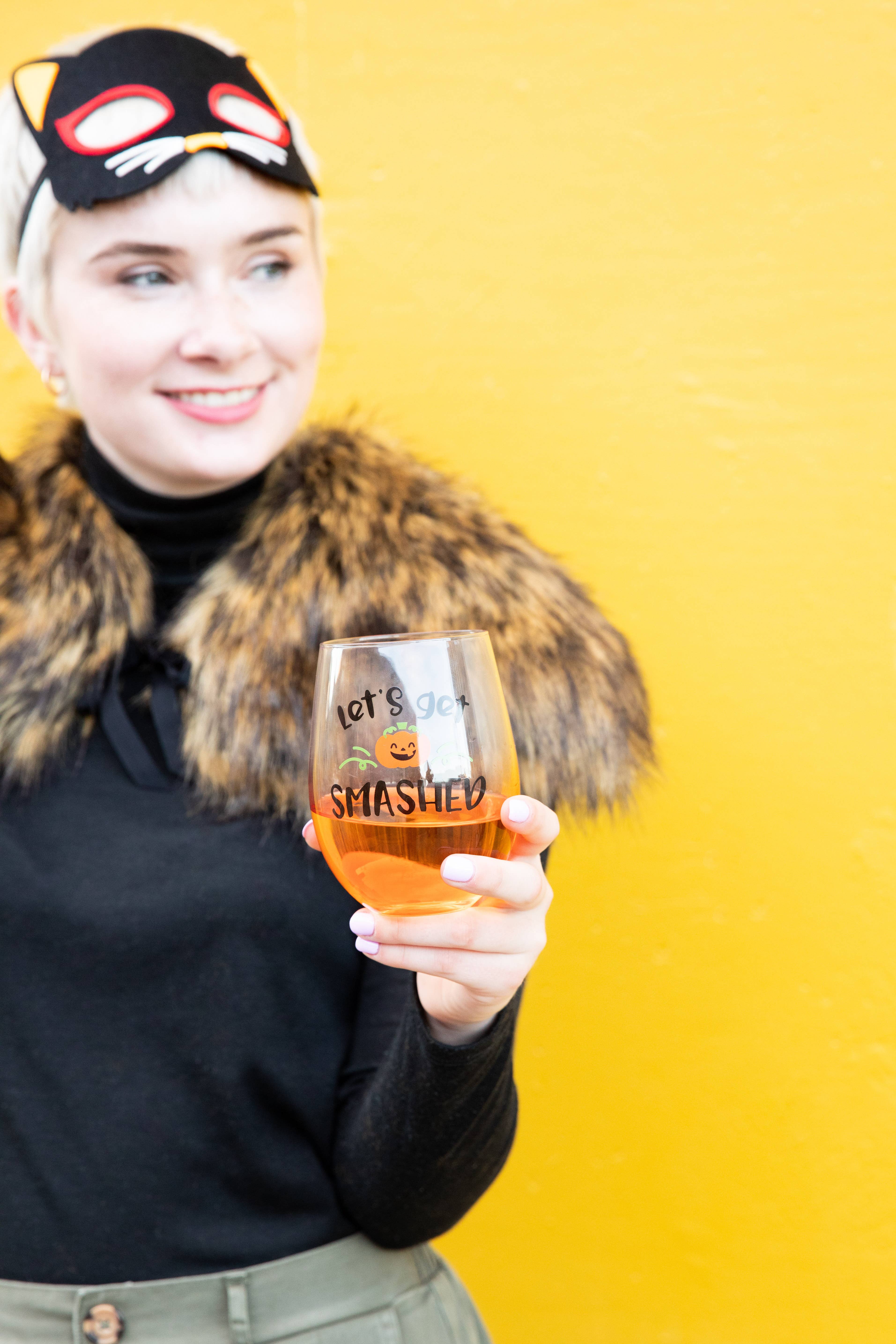 Pearhead - Wholesale Wine Glass - Let’s Get Smashed Halloween Stemless Wine Glass4