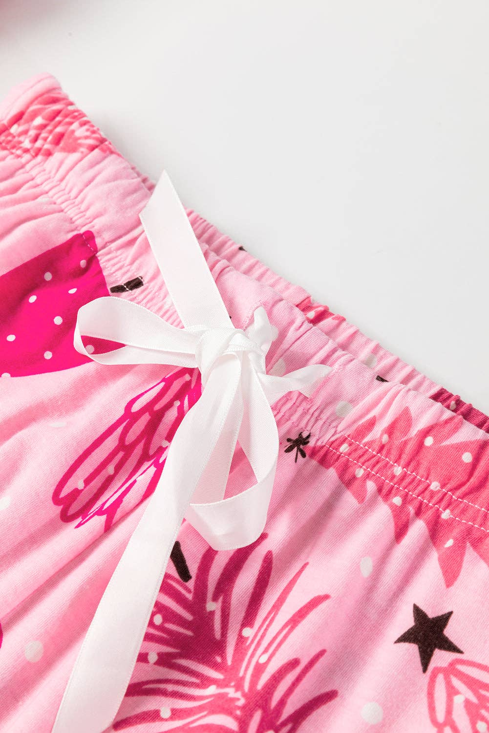 Pink Christmas Tree Pullover and Pants Lounge Set for wholesale on Faire8