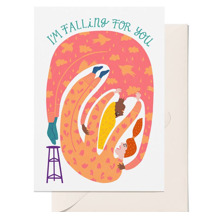 I'm Falling For You | Greeting Card for wholesale by Lucky Alice