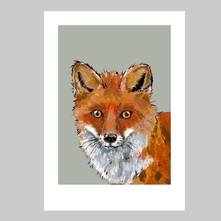 Fox Art Print Woodland Mammal Wall Art Nature Wildlife for wholesale by Ellwood Parker