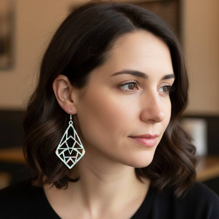 Silver Muse Statement Drop for wholesale by Chromani