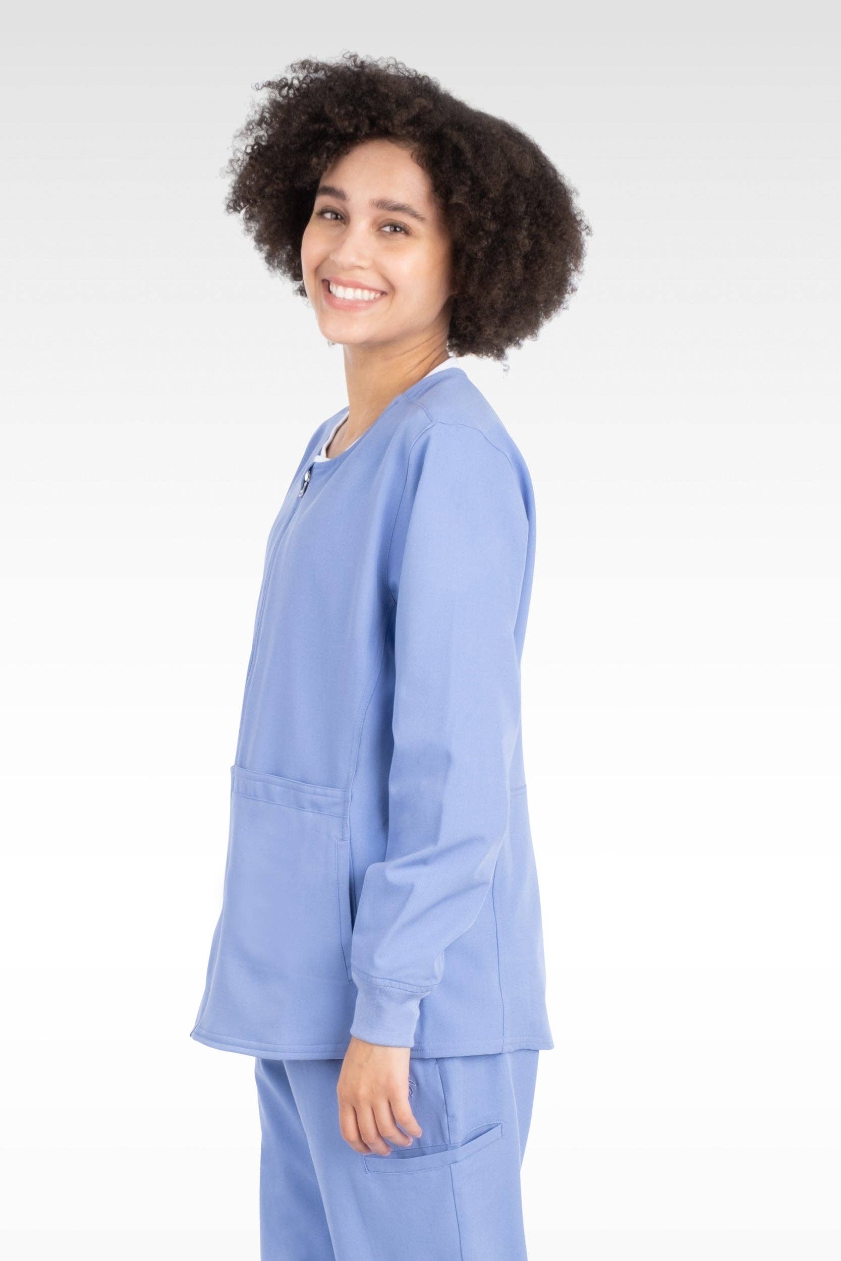 Aura Naturale - Wholesale Healthcare Uniform - Women's - Tana Women Round Neck Zipped Scrubs Jacket 4 Pockets (17050)22