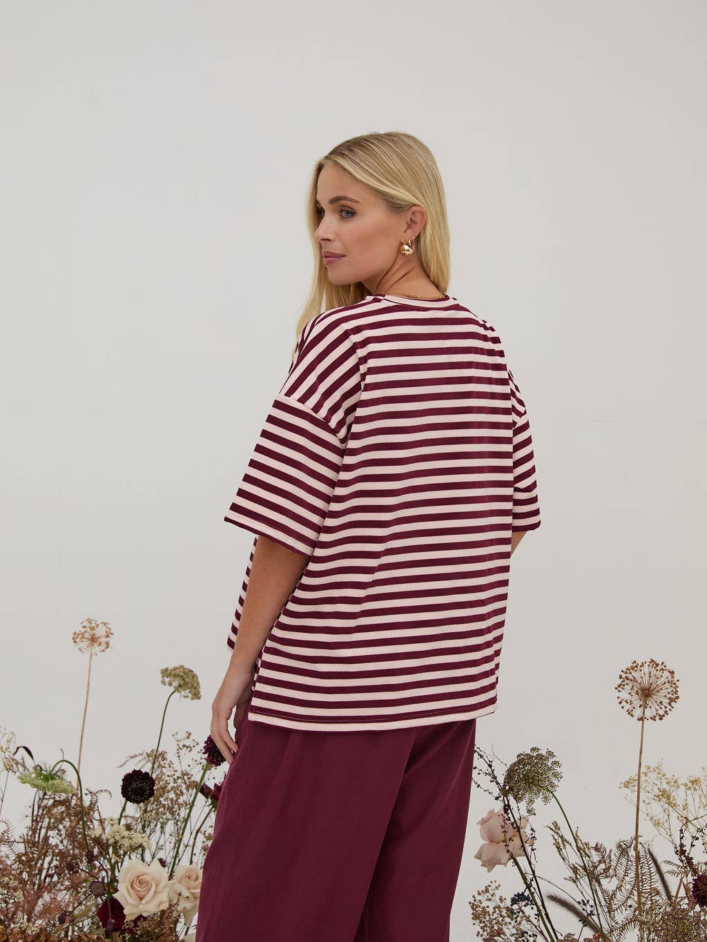 Fika - Vendita all'ingrosso Maglietta - Donna - Maglietta a righe A-Line super morbida premium di Sara2