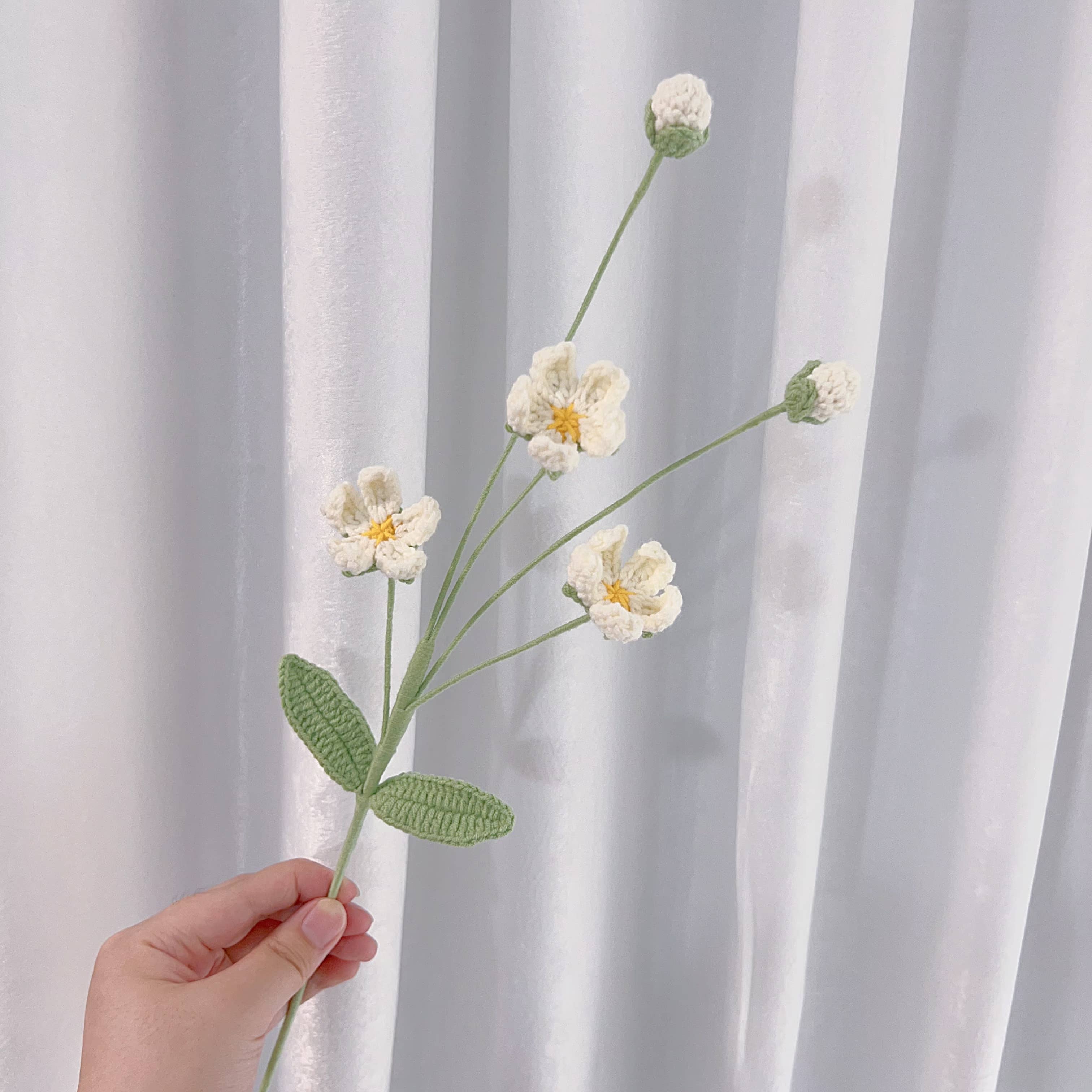 Lilyrosy（Duty free) – wholesale Artificial flowers – Lilyrosy Crochet Drip plum blossoms, Handmade Gifts  9