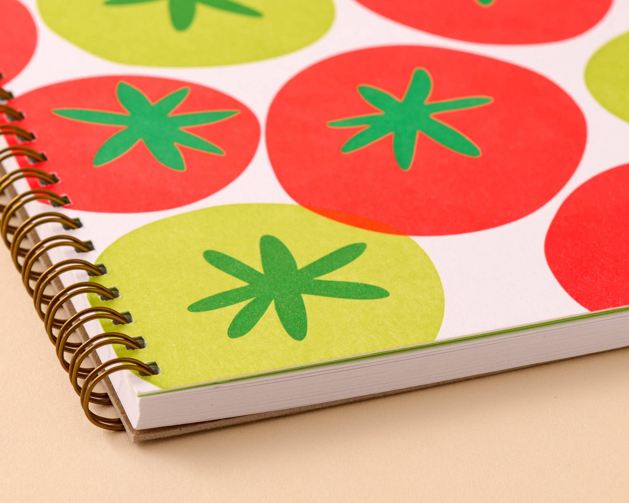 And Here We Are - Wholesale Notebook - Tomato Letterpress A5 Spiral Notebook - Made in USA - Foodie, Fruit, Vegetable, Garden, Cooking, Recipe Journal - Summer, Back to School, Dinner Party, Housewarming Gift - Stocking stuffer, Holiday, Gift Guide1