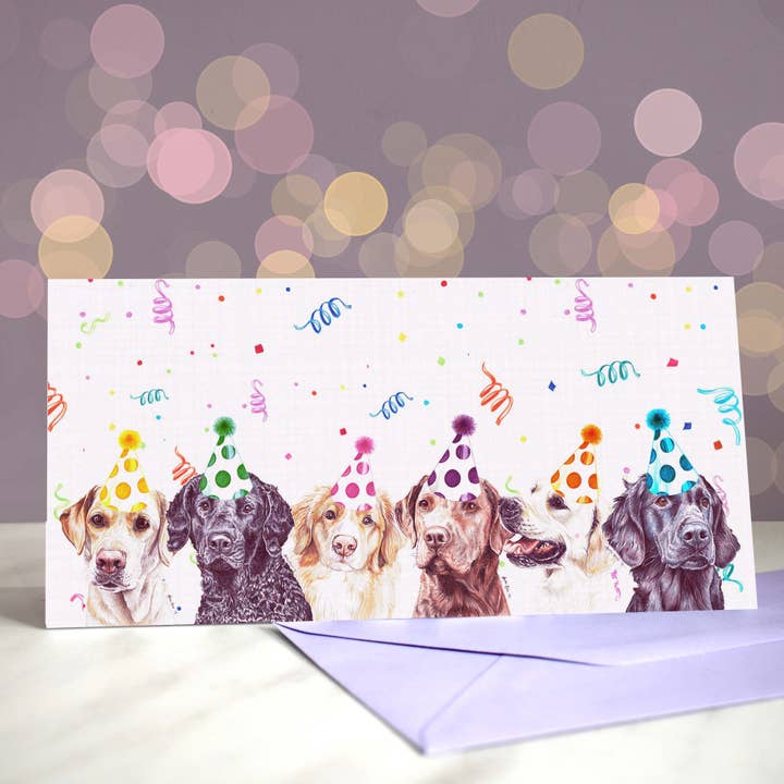 Amber Marie Studio – postal de parabéns por atacado – Não pare de recuperar o cartão de felicitações - Retriever Gun dogs