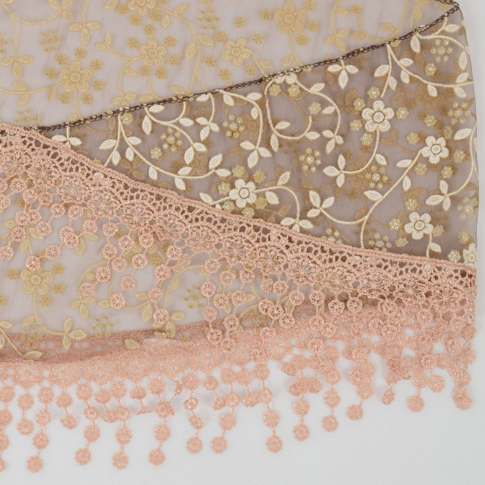 AK Brand - Venta al por mayor Bufanda - Mujer - Bufanda triangular ligera de encaje floral para la cabeza32