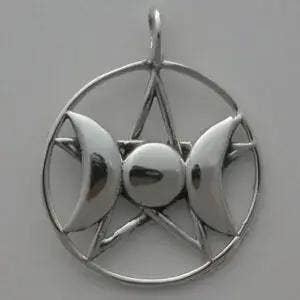 Sterling Silver Triple Goddess 24mm Pendant for wholesale by Zeppo Merchandisers Inc