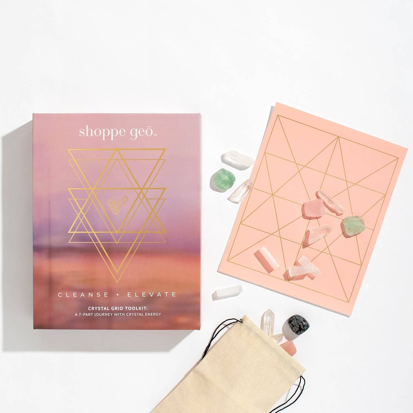 GeoCentral - Wholesale Advent Calendar - Cleanse + Elevate Crystal Grid Toolkit (Advent-Style Box)1