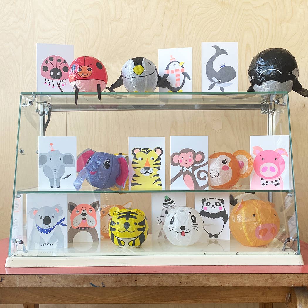 Petra Boase Ltd (US Duties Paid) – wholesale Everyday greeting card – Paper Balloon Cards - Pack of 6 - Panda2