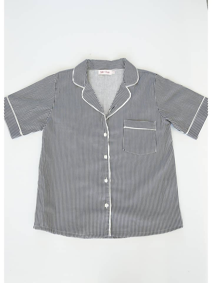 Me+Lia - Wholesale Sleepwear Set - Women's - Cecile PJs Pyjama Short Set - Navy4