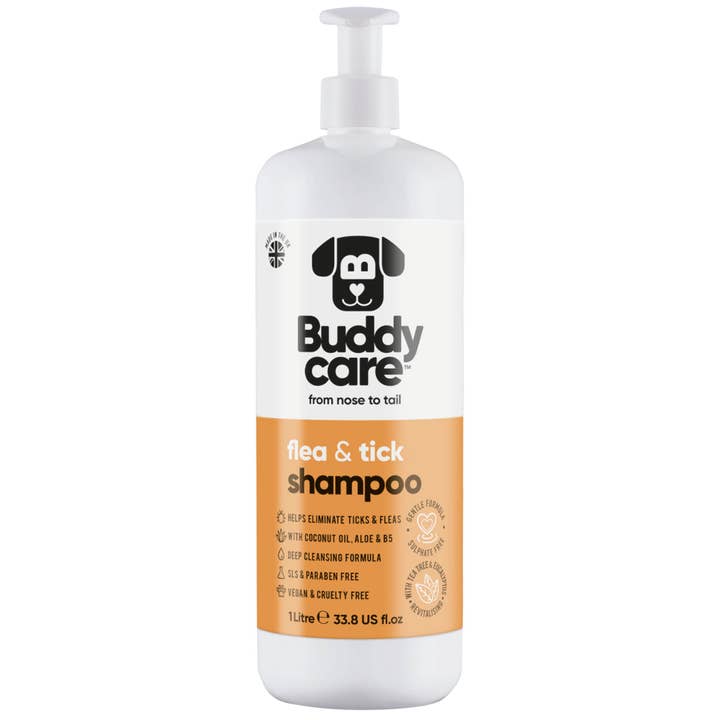 Buddycare Dog Shampoo - Flea & Tick - 1L / 33.8 fl oz for wholesale by Buddycare