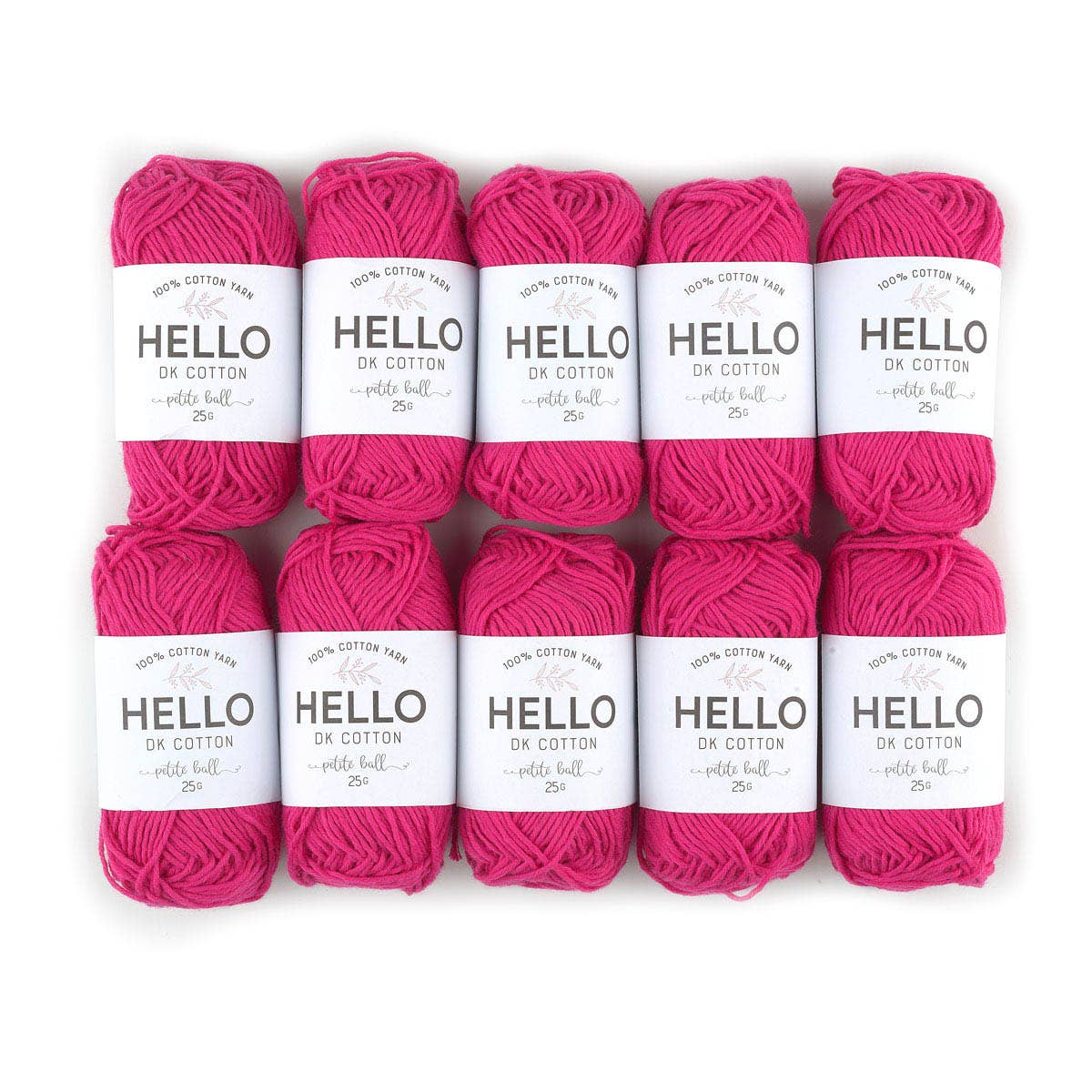 Creative World of Crafts – wholesale Garn – HEJ 100% bomull 25g Amigurumi garn förpackning med 10 bollar4