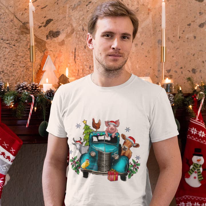 T-shirt Natal Animais Quinta por atacado de Tidal Colors