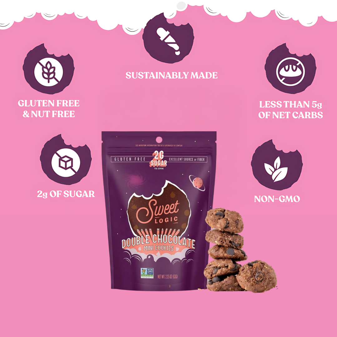 Sweet Logic - Wholesale Cookie - Double Chocolate Brownie Mini-Cookies - Keto, Nut-Free2