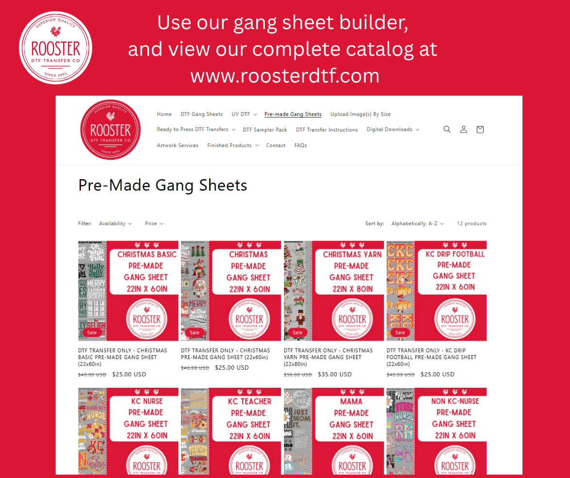 Rooster DTF Transfer Co - Wholesale Sublimation Transfer - DTF TRANSFER ONLY  - KC TEACHER PRE-MADE GANG SHEET (22x60in)5
