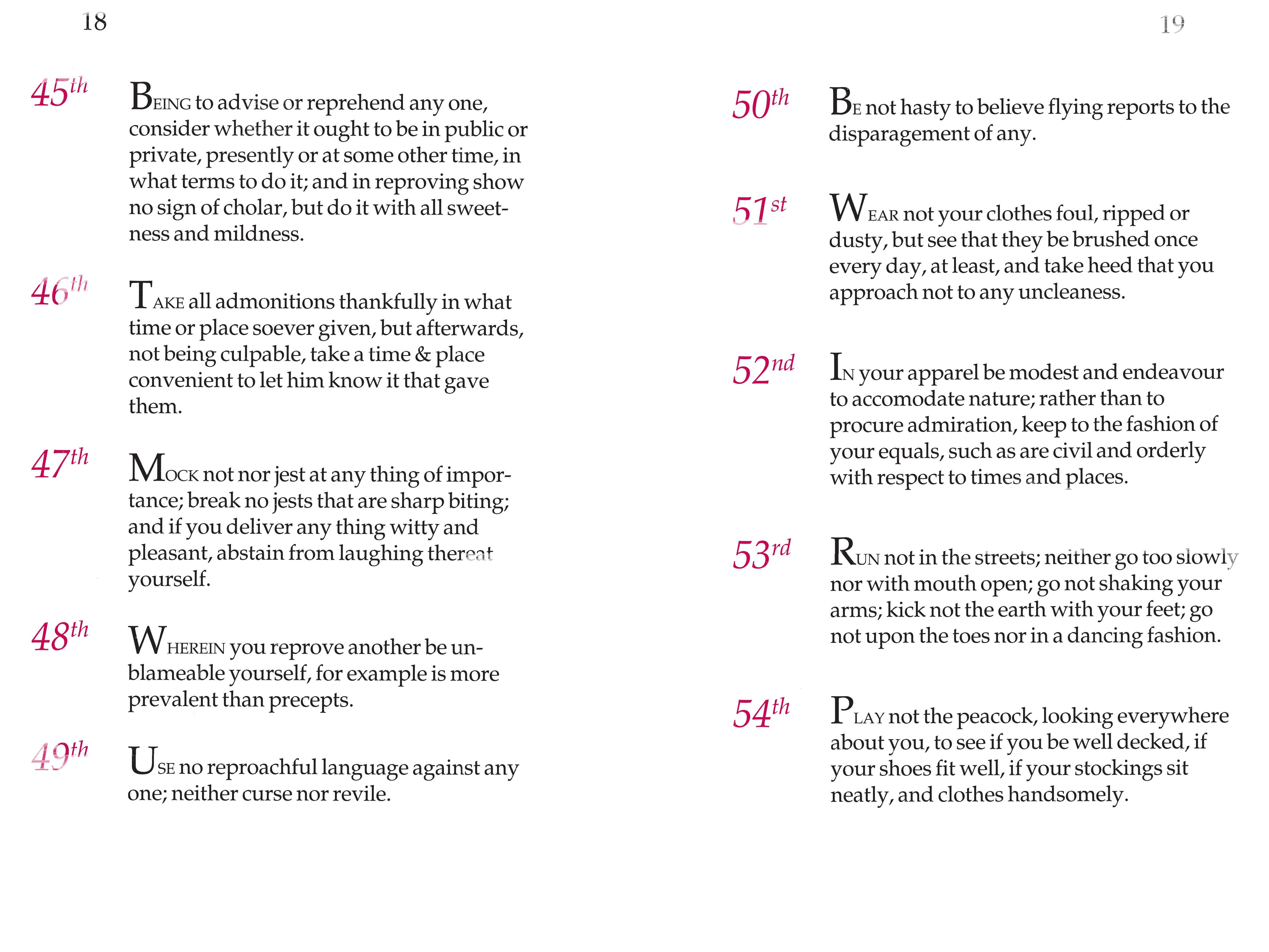 Applewood Books - Vente Politique et actualités - Règles de civilité et de comportement décent de George Washington2