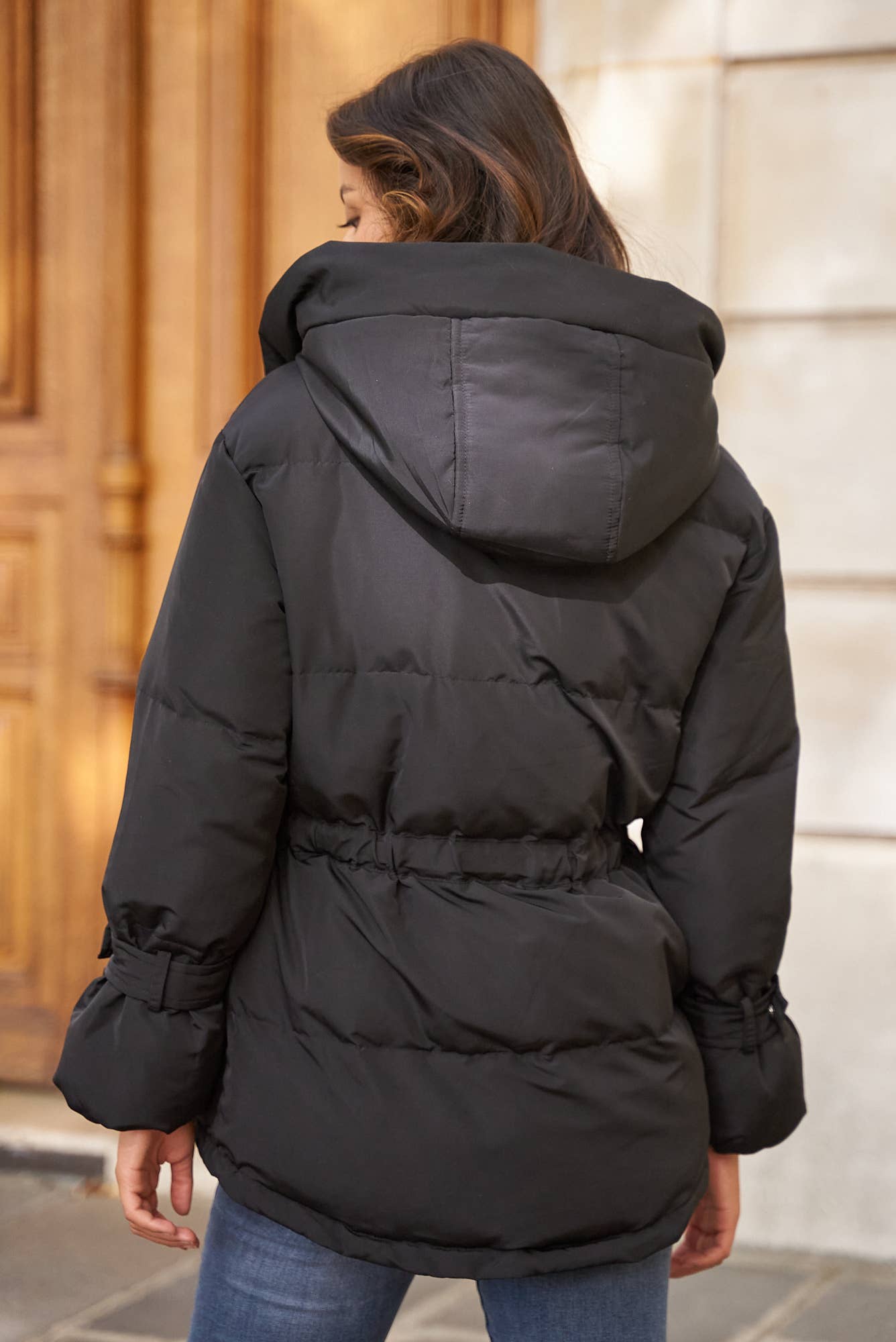 Attentif Paris - Venta al por mayor Parka - Mujer - Parka corta oversize con lazos7