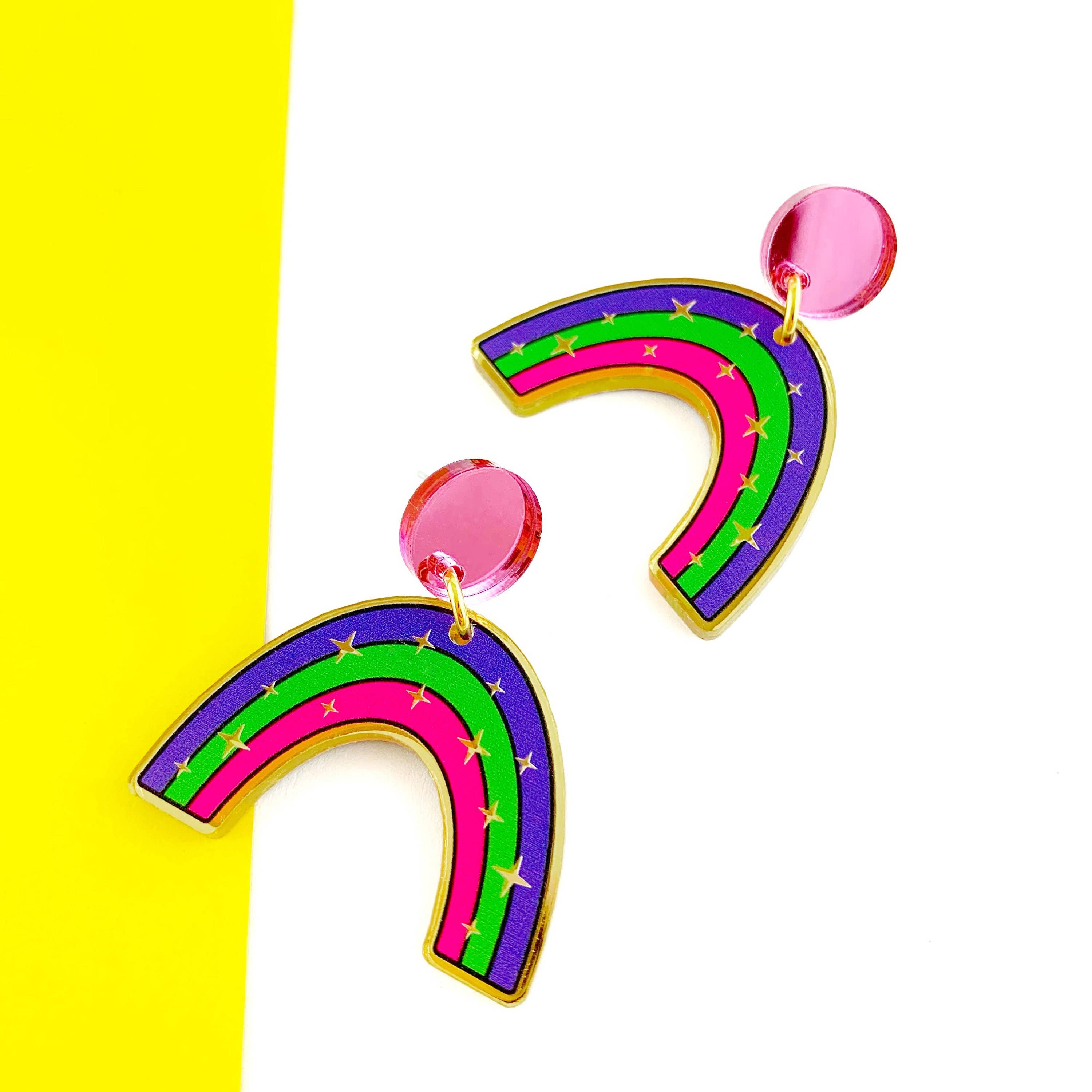 Miroo - Vente Boucles d'oreilles pendantes - Boucles d'oreilles arc-en-ciel2