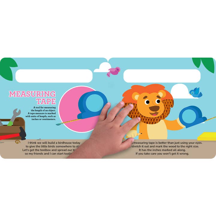 Little Hippo Books - Wholesale Book - Kids - My First Toolbox- Sensory Touch and Feel Board with Handle
