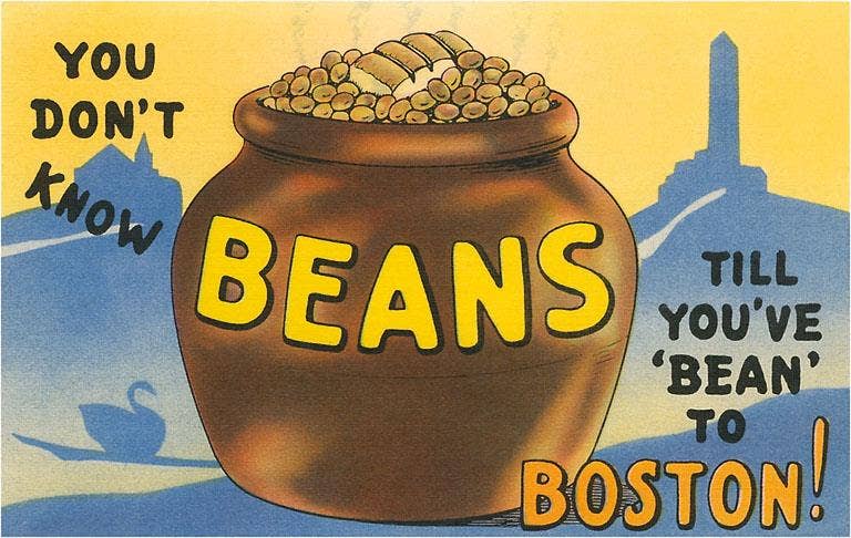Found Image Press - Wholesale Stationery/Notecard Set - Greeting Card MA-800 You Don't Know Beans, Boston, Massachus0