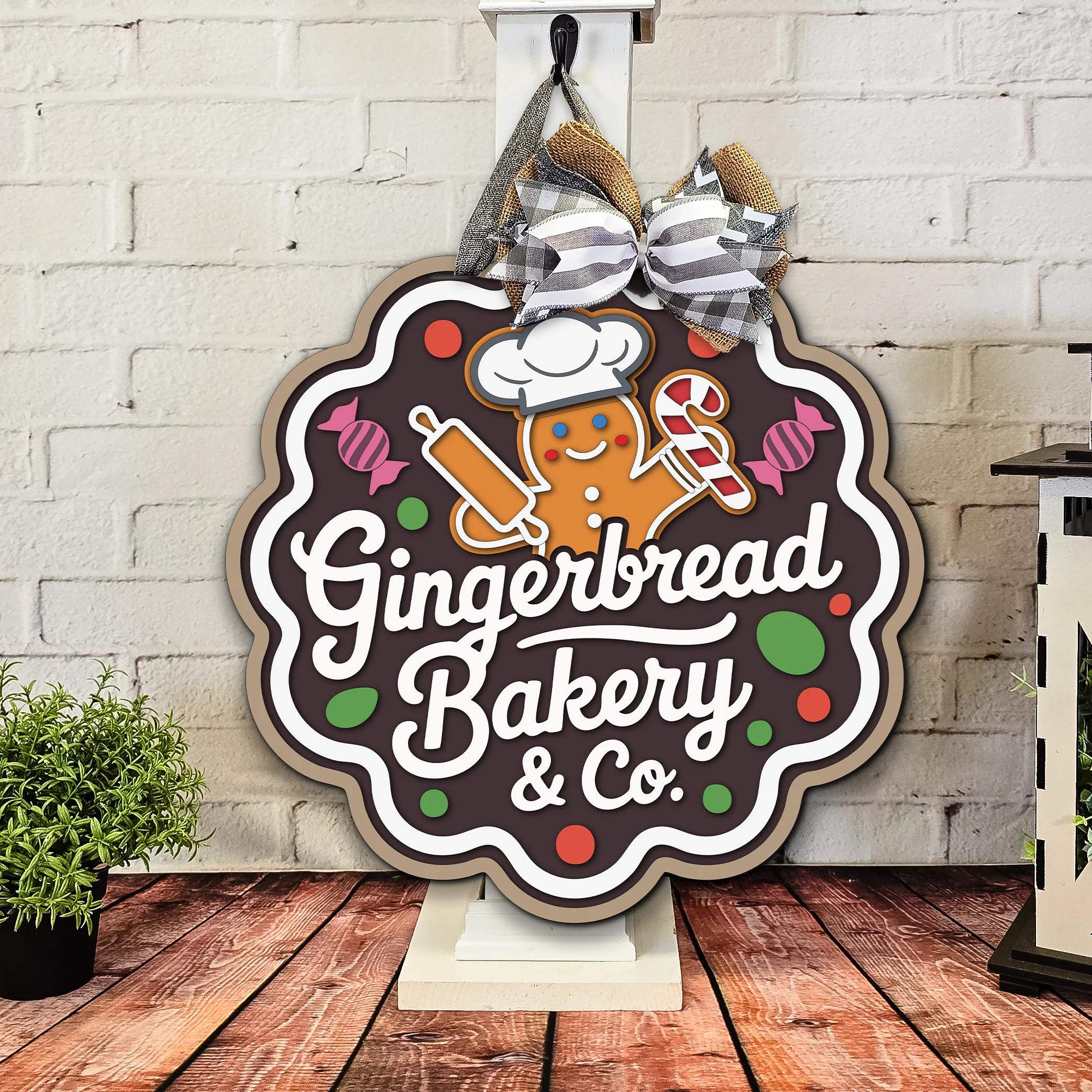Crazy Daisy Designs - Vente Kit de bricolage - Gingerbread Bakery & Co. | Kit DIY pour porte ou table3