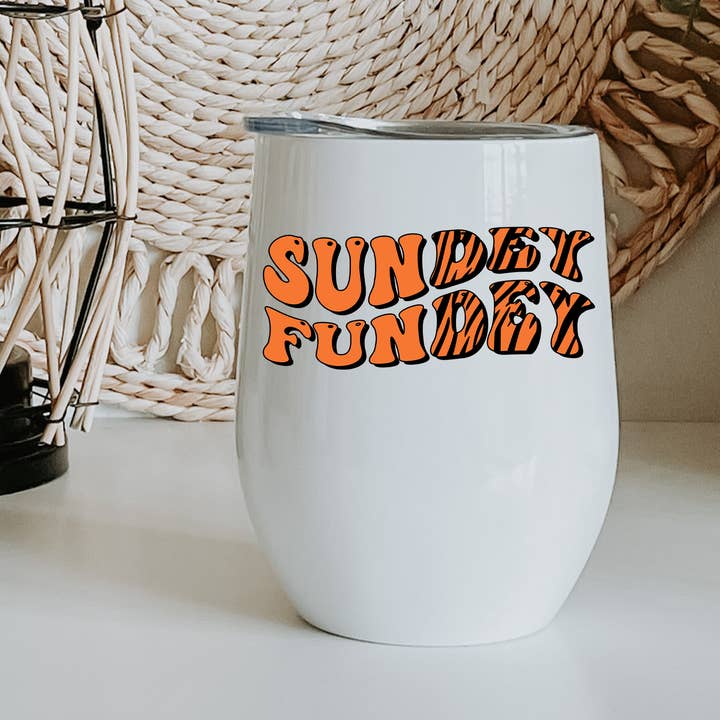 Sundey Fundey Wine Tumbler for wholesale by Into The Desert