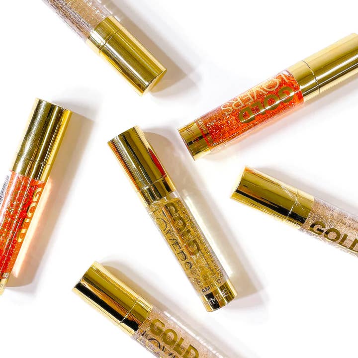 SM Beauty LLC - Wholesale Lip Gloss - Hermine Gold Lovers Sparkling Clear Lip Gloss6