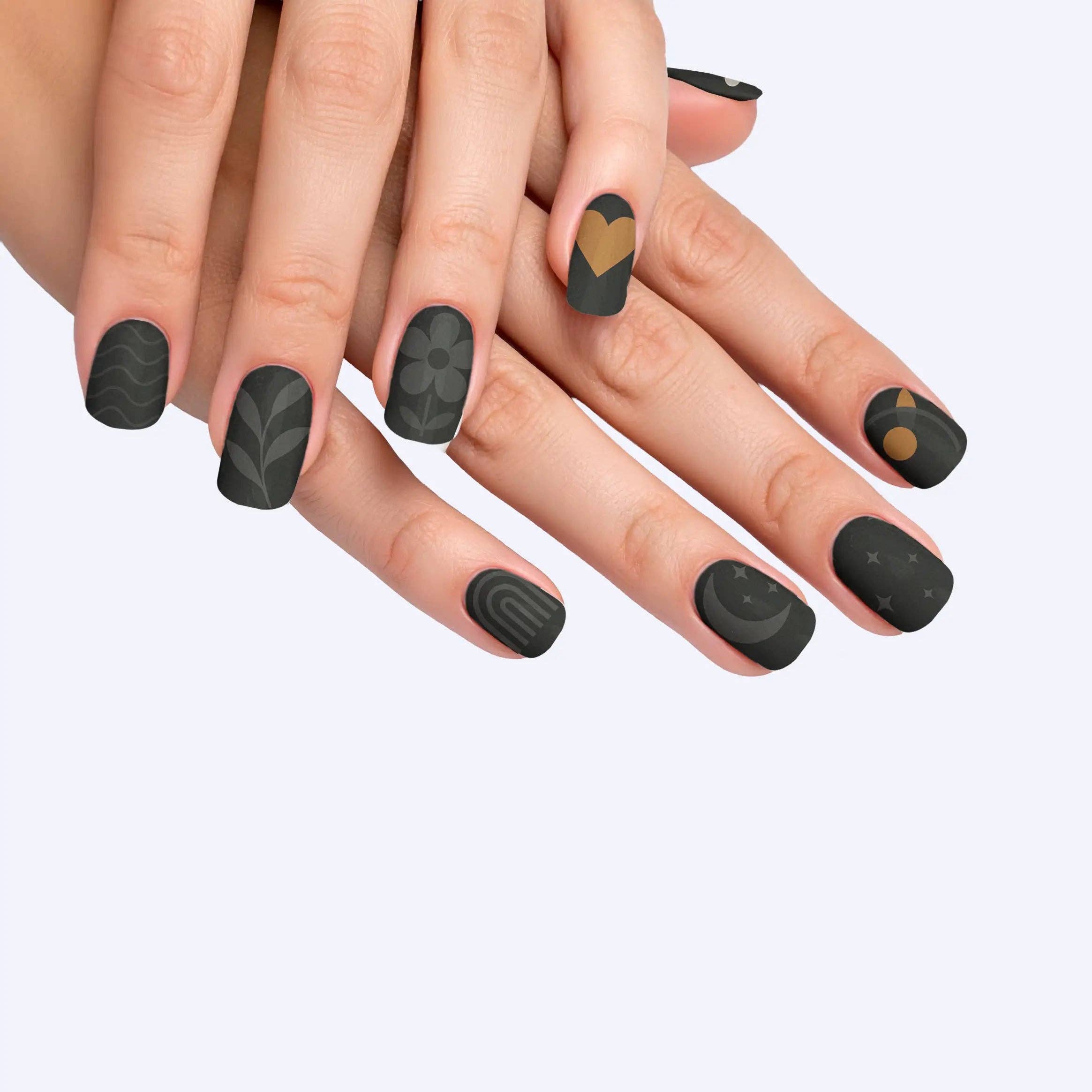 FYNE BODY - Wholesale Press-on/fake nails - Midnight Sunbeam Black Summer Press-On Nails97