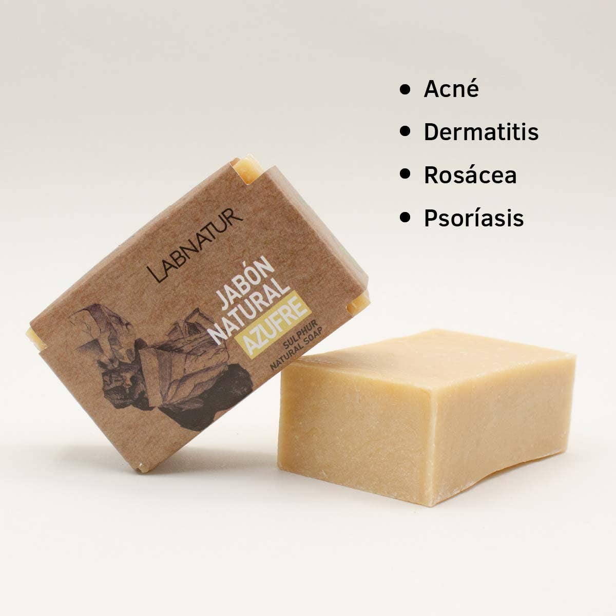 Laboratorio SYS – Engroshandel Sæbestykke – Natural svovlsæbe 100 g Labnatur1