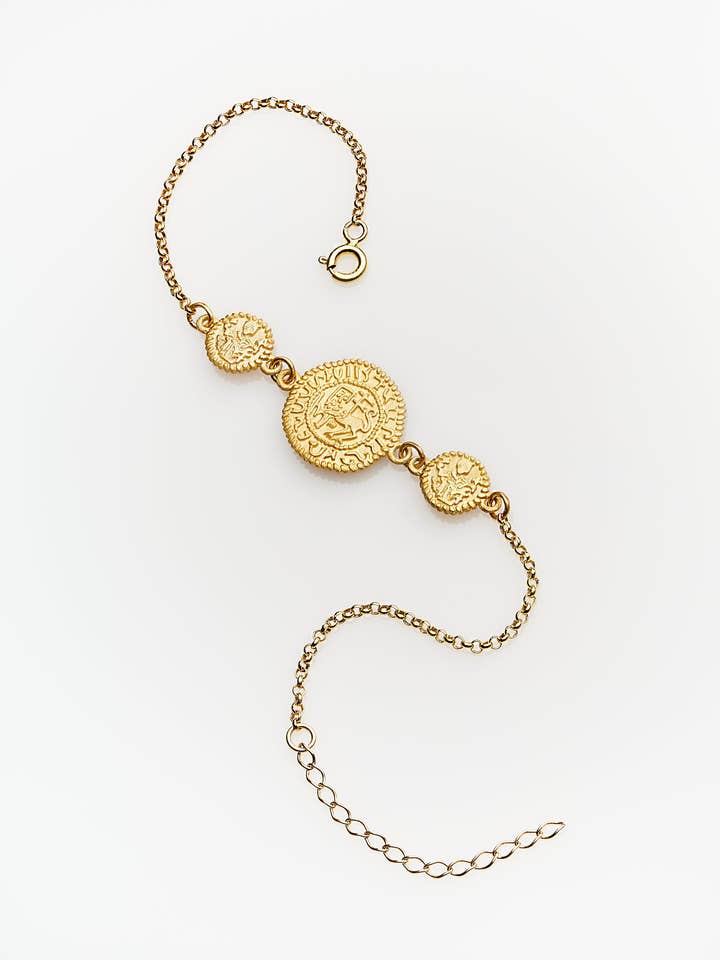 Pulseira Moedas Levon II por atacado de Arubani