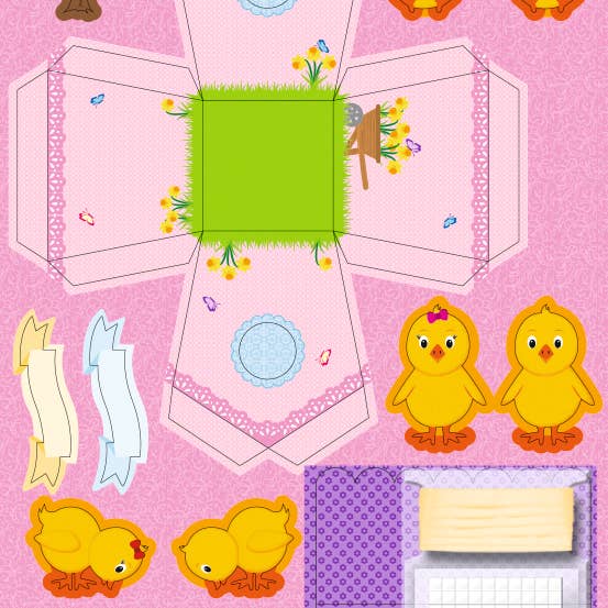 URSUS® / Buntpapierfabrik Ludwig Bähr GmbH & Co. KG - Wholesale DIY Craft Kit - Paper Birdhouses “Chicks”2